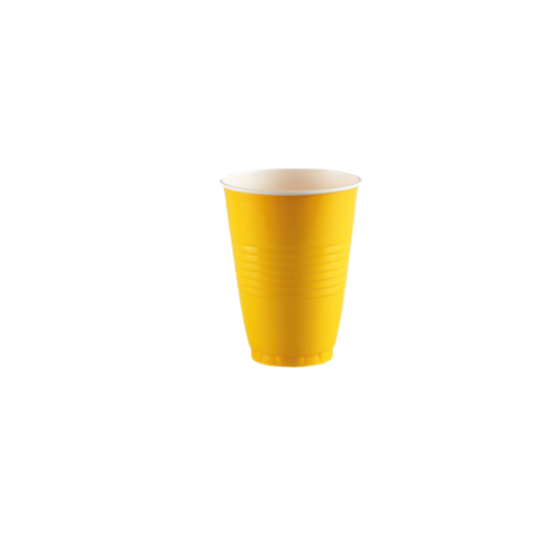 Vaso plástico 12oz Amarillo (480 unidades)